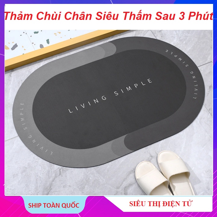 Thảm Lau Chân 4 Lớp Siêu Thấm, Siêu Thấm Nước Chống Trơn Trượt - Thảm Chùi Chân Thấm Hút Khô Nhanh