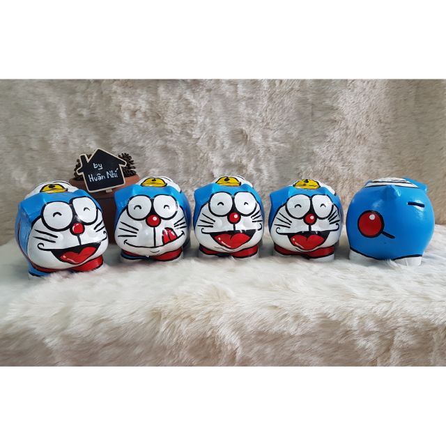 Heo đất handmade -  Đôrêmon