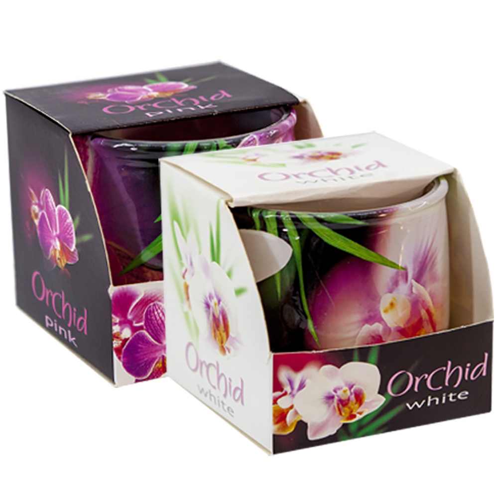 Combo 2 ly nến thơm tinh dầu Bartek Orchid 100g - lan hồ điệp, thơm phòng, khử mùi, không khói