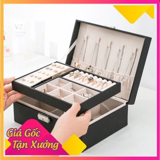 [ HOT ]  Hộp Đựng Trang Sức 2 Tầng Thiết Kế Nhiều Ngăn Tiện Lợi Dễ Sử Dụng