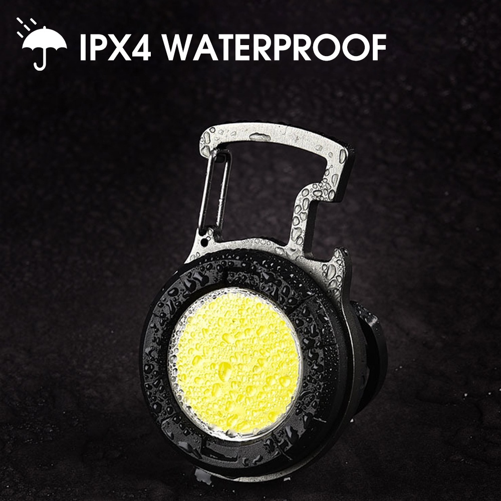 Đèn Pin COB LED USB Mini Có Kẹp / Nút Bần Đa Năng Chống Thấm Nước Có Thể Sạc Lại Dùng Khi Đi Cắm Trại