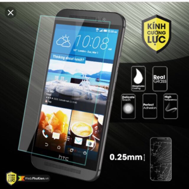 Bộ 3 kính cường lực HTC M8