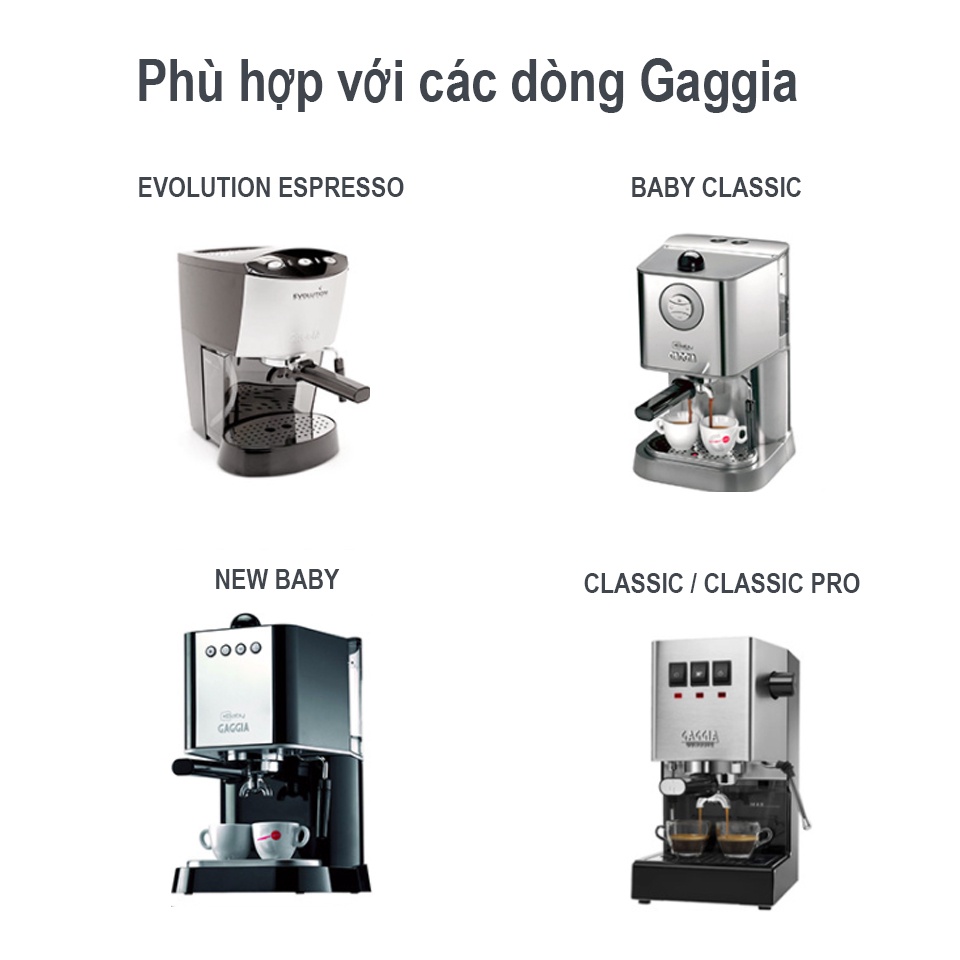 Tay cầm không đáy 58mm cho máy pha cà phê Gaggia