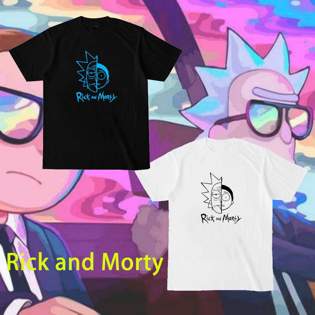 Rick and Morty Tee Shirt Men Korean T Shirt Fashion Harajuku Couple Clothes Loose Cotton Casual Short Sleeve