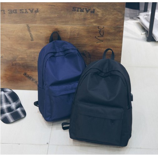 Balo Trơn Xanh Đen Store4girls