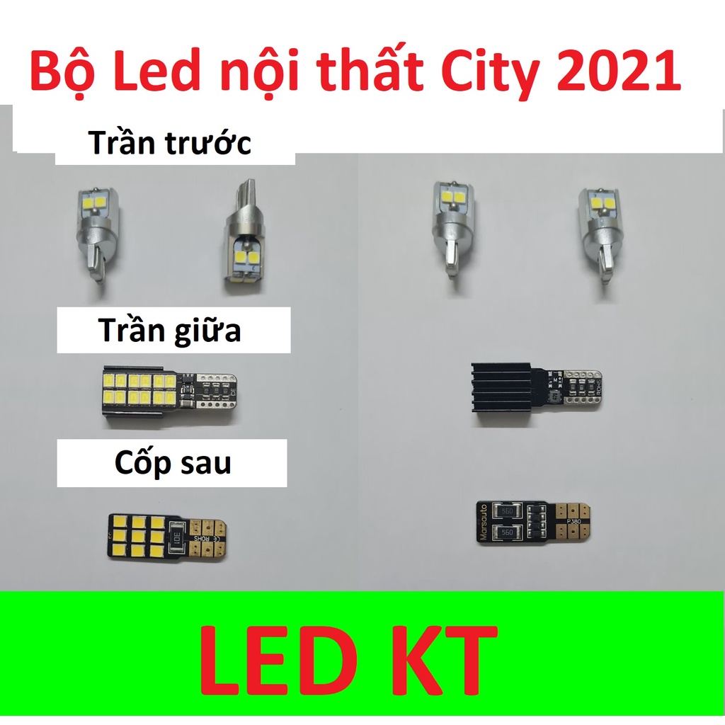 Bộ đèn Honda City led nội thất led trần T10 và 31mm