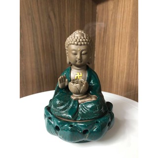 Lư Hương Hình Tượng Phật Chú Tiểu Ngồi Thiền