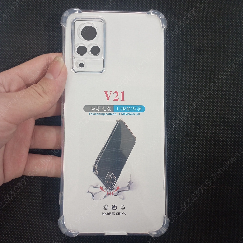 Ốp lưng Vivo V21 chống sốc dẻo trong bảo vệ camera bền đẹp