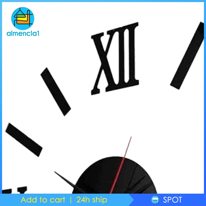 Đồng Hồ Dán Tường Almencla1 3d Cho Phòng Khách Phòng Ngủ