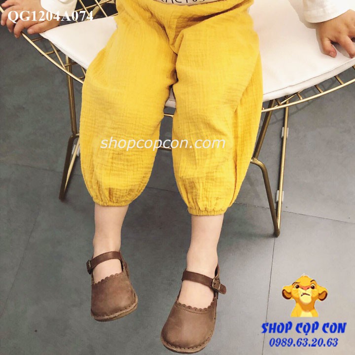 Quần alibaba bé gái chất đũi siêu mát