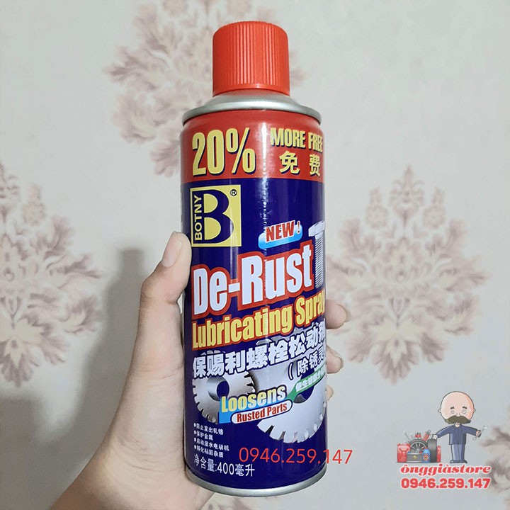 Chai xịt chống gỉ sét - bôi trơn - vệ sinh xe sên ốc vít xe máy 3in1 PT162