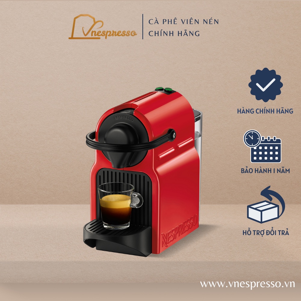 Máy pha cà phê viên nén Nespresso Inissia Red - Máy pha cà phê viên nén