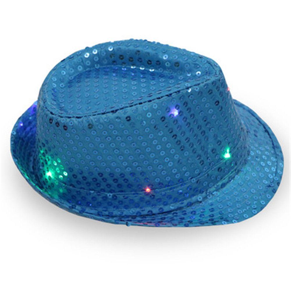 NEXTVN Mũ Fedora Có Đèn Led Nhấp Nháy Thời Trang Mới Cho Tiệc Khiêu Vũ
