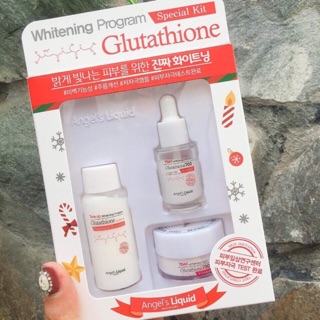 Set dưỡng trắng da Angel’s Liquid Whitening Program Glutathione Special Kit