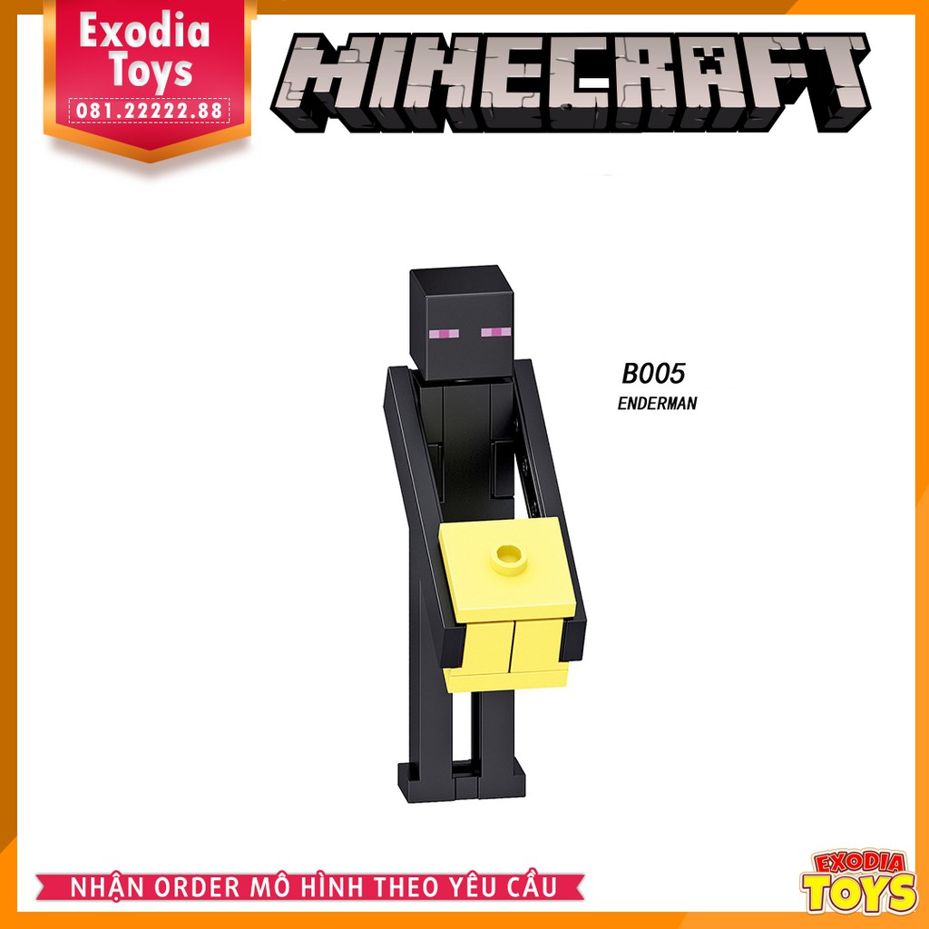Xếp hình Minifigure nhân vật trò chơi Minecraft - Đồ Chơi Lắp Ghép Sáng Tạo - LELE B001 008