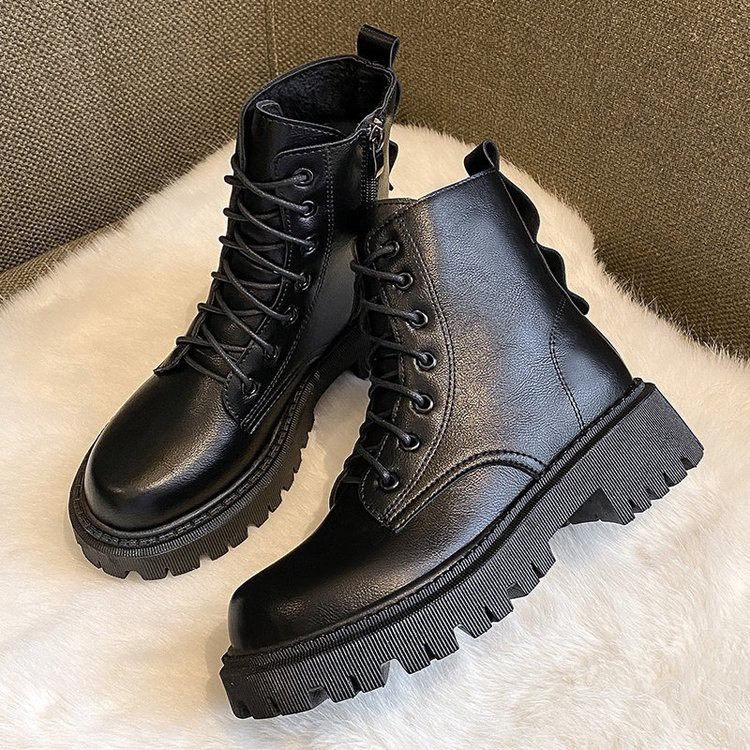 XẢ KHO (S99) Bốt nữ cao cổ 4 phân dây buộc cá tính (Mã 2062)