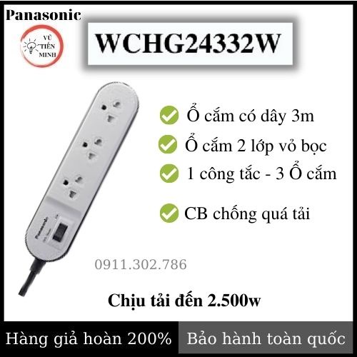 Ổ cắm điện có dây Panasonic - Hàng chính hãng - Bảo hành toàn quốc 18001593