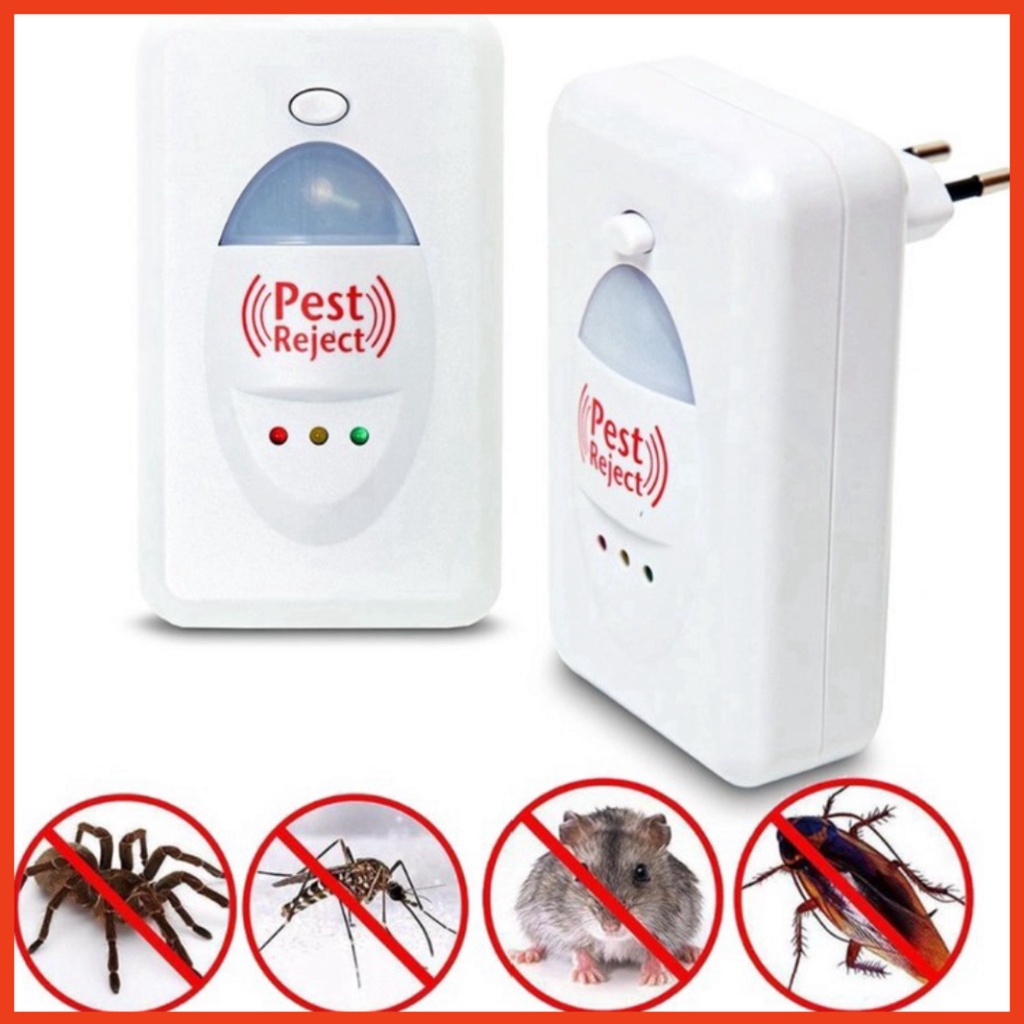 ⚡ Freeship ⚡ Thiết Bị Đuổi Côn Trùng Pest Reject - Máy Đuổi Chuột Gián Muỗi