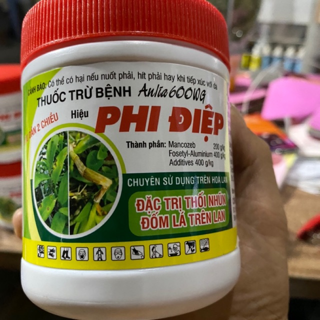 Phi điệp: đặc trị thối lá, đốm lá trên lan (100gram)