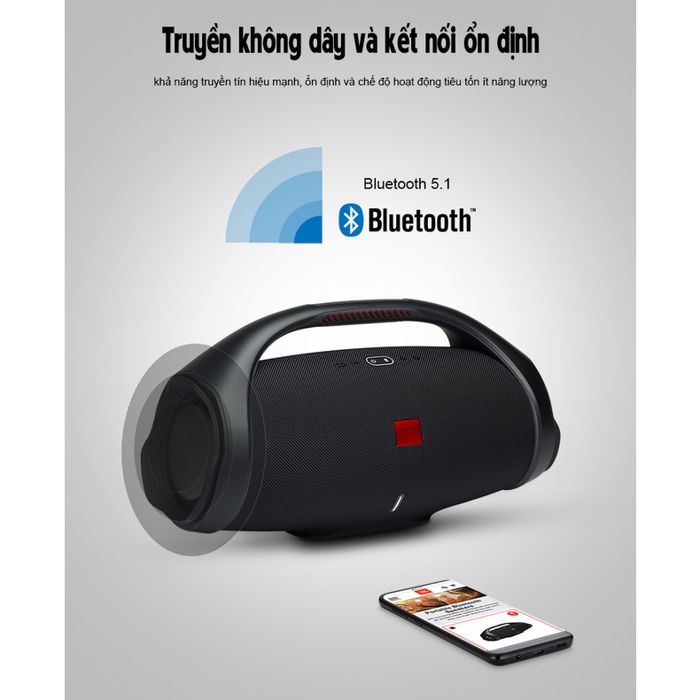 Loa bluetooth BOOMBOX công suất 30W bass căng,loa nghe nhạc bluetooth xách tay, cao cấp, chống nước