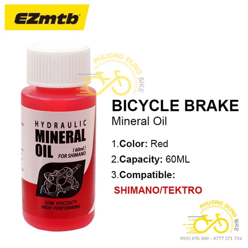 Dầu tra phanh xe đạp Mineral Oil / Dot 5.1 Oil 60ml dành cho Shimano, Tektro / Sram / Magura