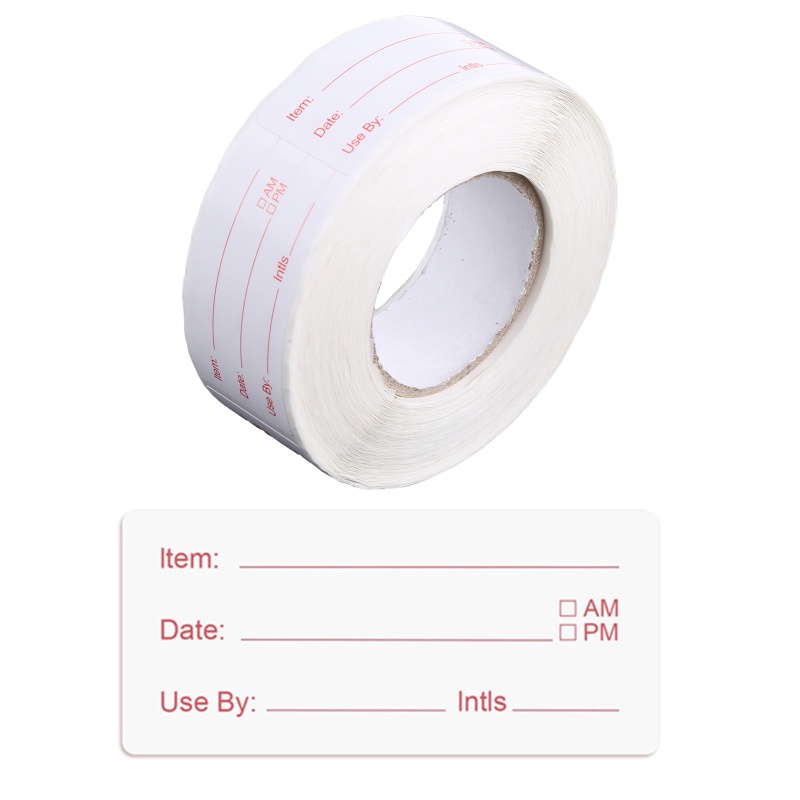 Cuộn 500 Nhãn Dán 1x2inch Tự Dính Có Thể Tháo Gỡ Cho Tủ Lạnh