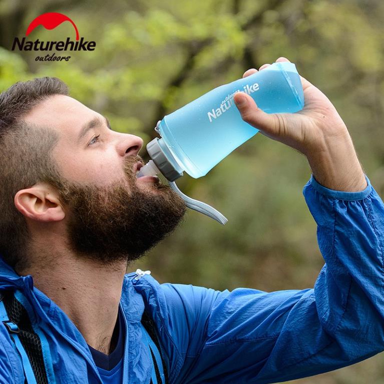 Bình nước thể thao gấp gọn NatureHike NH61A065-B thể tích 500ml