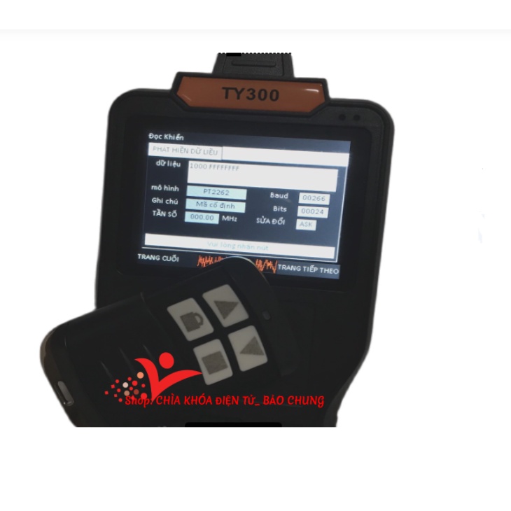 Máy TY300 đọc mã, copy, tạo chương trình chìa khóa điều khiển ô tô,cửa cuốn,thẻ từ..đã được mã hóa sang tiếng việt.