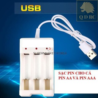 Bộ Sạc Pin Tiểu, Đũa 2A/ AA Và 3A/ AAA Sạc Lần 3 Viên Đa Năng QUADVIC.COM N00066