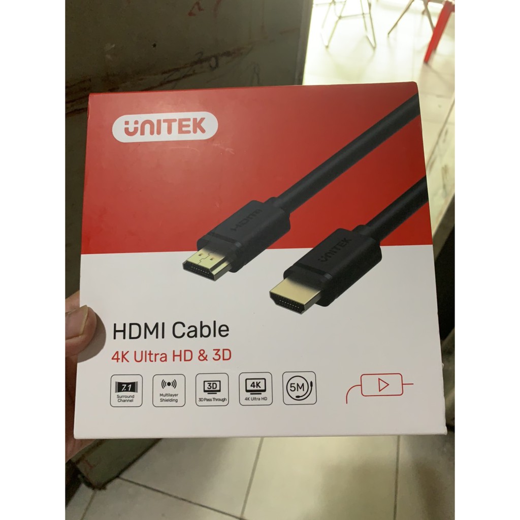 Cáp HDMI Unitek 1,5mét 3 Mét 5 Mét chính hãng | Dây HDMI to HDMI Unitek 4k | Cáp HDMI chuẩn 1.4 xịn giá rẻ