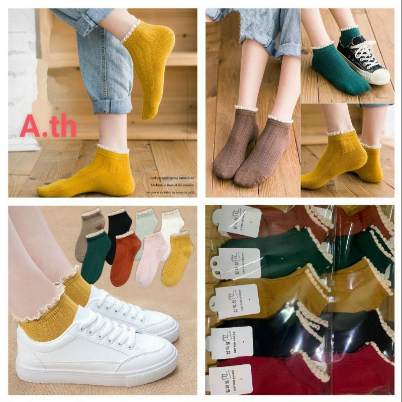SET 10 đôi Tất vớ nữ cao cổ phong cách Tất công chúa