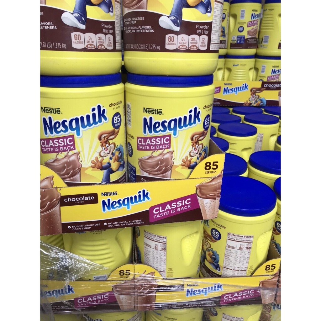 Bột Sữa Cacao Nesquik Nestle Mỹ 1.275kg - Nhập Khẩu Chính Hãng - Nesquik Mỹ