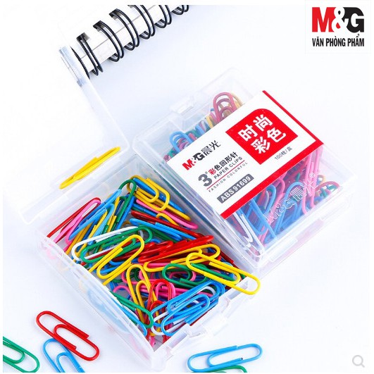 Ghim kẹp giấy M&G ABS91699 nhiều màu, ghim kẹp đầu tròn