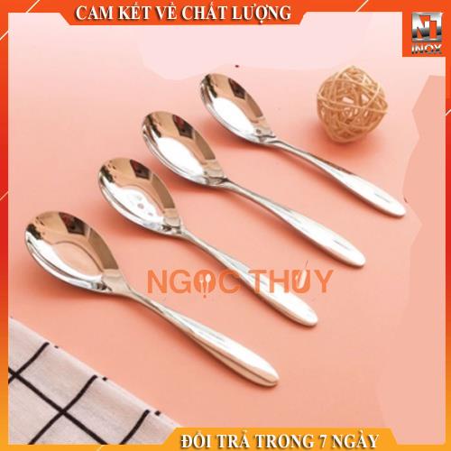 Muỗng ăn cơm giọt nước inox 304 cao cấp sáng bóng