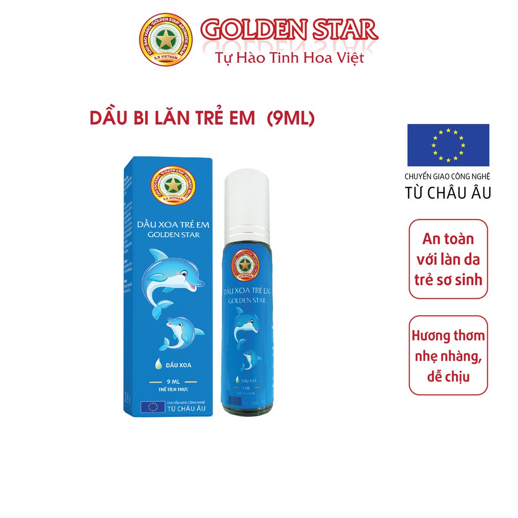 Dầu Xoa Trẻ Em Golden Star Thơm Mát Dịu Nhẹ - Thương Hiệu Cao Sao Vàng Golden Star