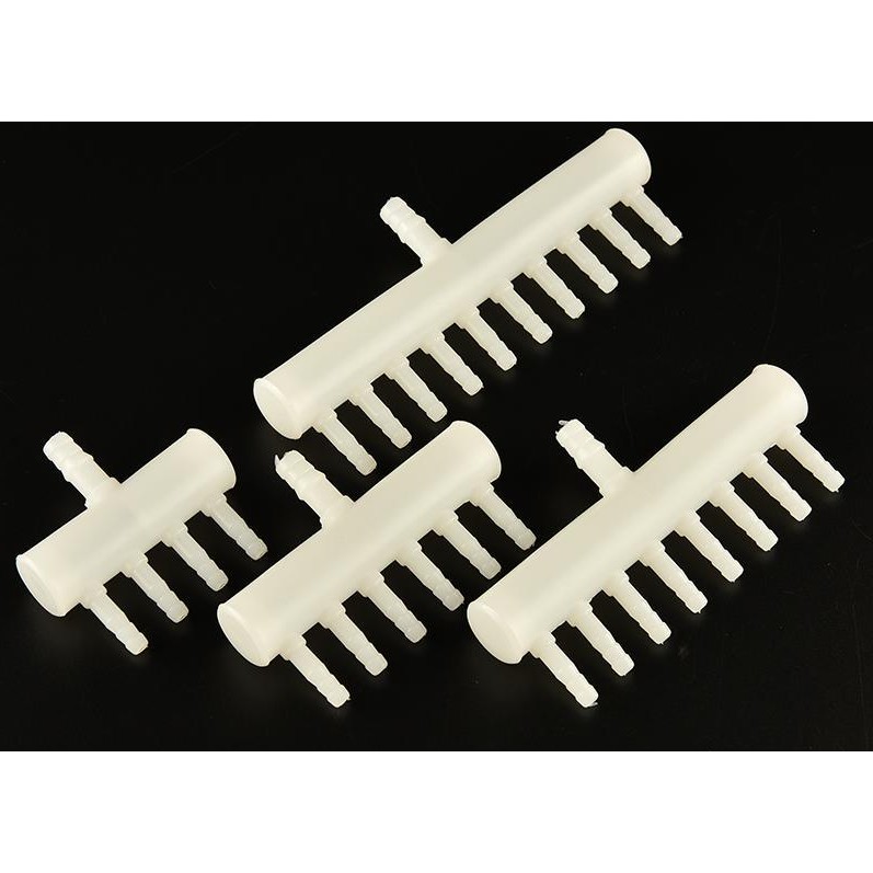 Bộ chia cho dây sủi phi 4mm, đầu chia oxy chất liệu nhựa, Vòi chia oxy chuyện dụng cho máy sủi