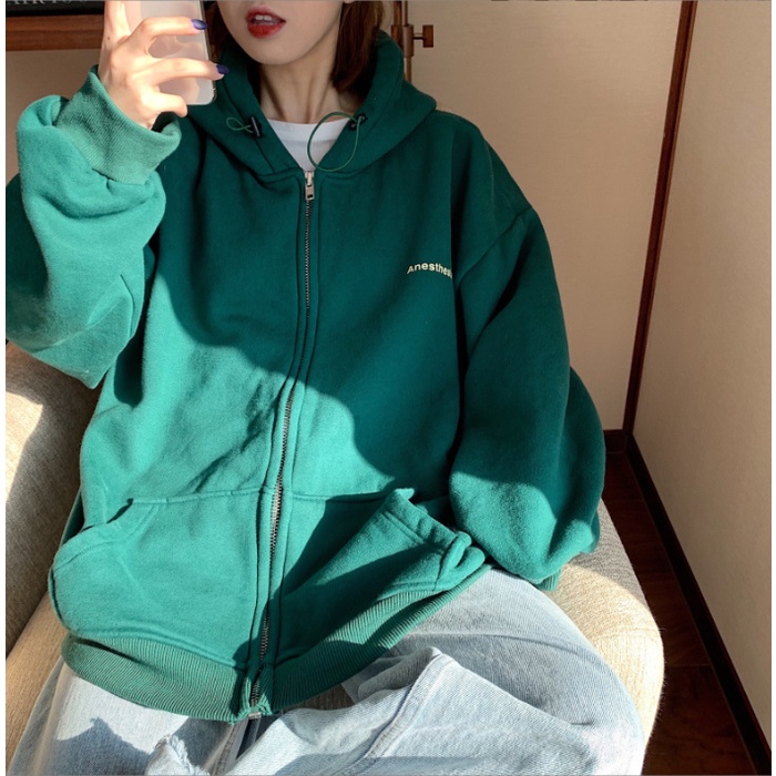 Áo KHOÁC Hoodie TRƠN có Zip Nam Nữ Ulzzang Unisex