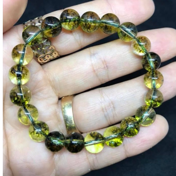 VÒNG TAY ƯU LINH XANH RÊU 8LY