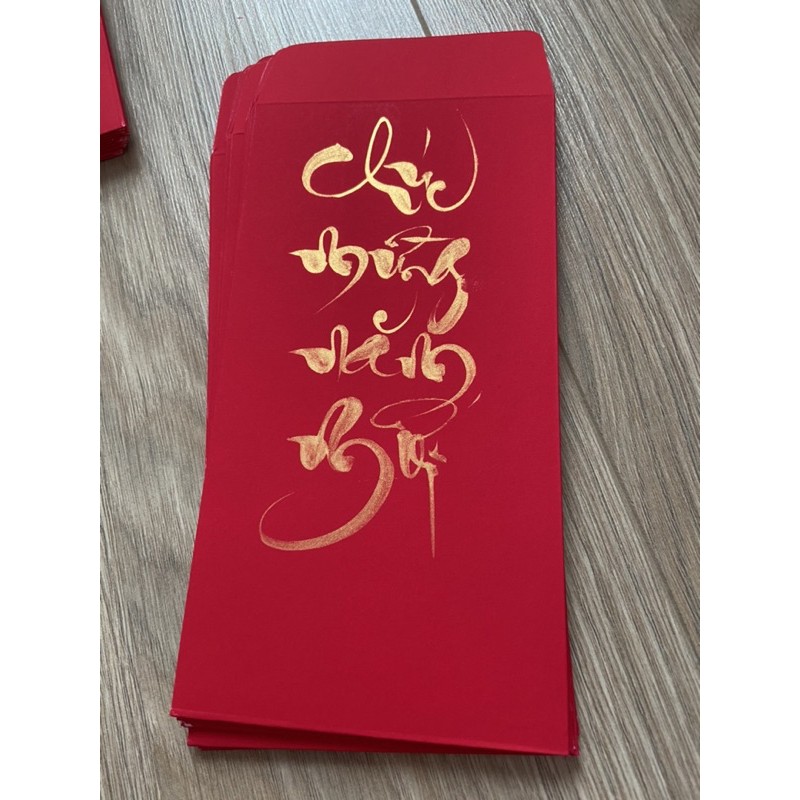 Bao lì xì thư pháp