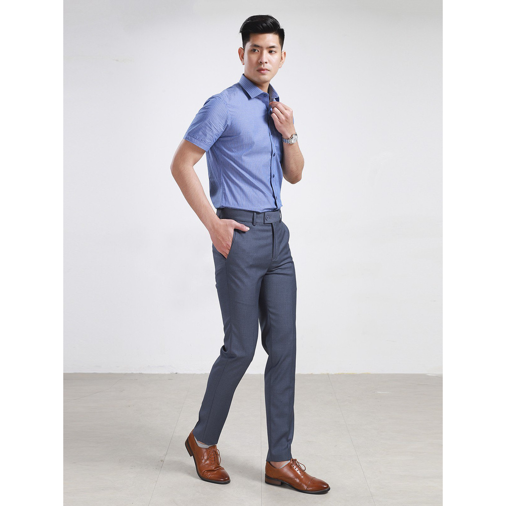 Quần Tây Nam Aristino ATR00308 Quần Âu Nam Màu Xám 66 Dáng Slim Fit Vải Polyester