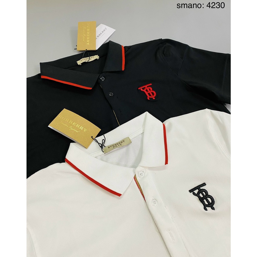 Polo BBR Thêu Logo BT,Viền Cổ/Ống Tay Hàng SPF New 2022-Áo Thun Nam Có Cổ-Chất Vải Gai Co Dãn - Size S/M/L/XL (45-80kg).