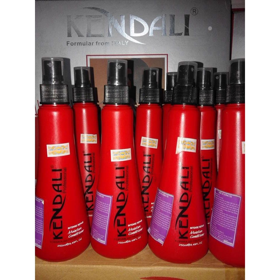 Combo 2 chai Nước xịt dưỡng tóc Kendali Professional Intense Repair 250ml đỏ