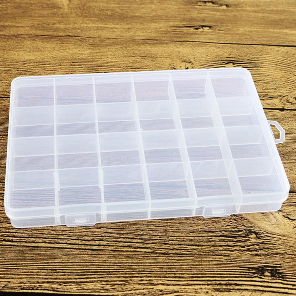 Hộp nhựa trong suốt 24 ngăn đựng trang sức tiện lợi