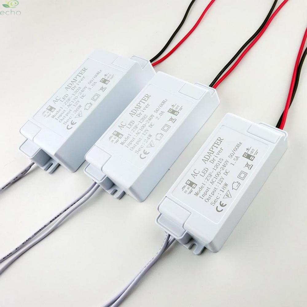 ECHO~LED Driver Adapter 12W/24W/36W AC220 -240V To DC12V For Led Strip Light#Ready Stock