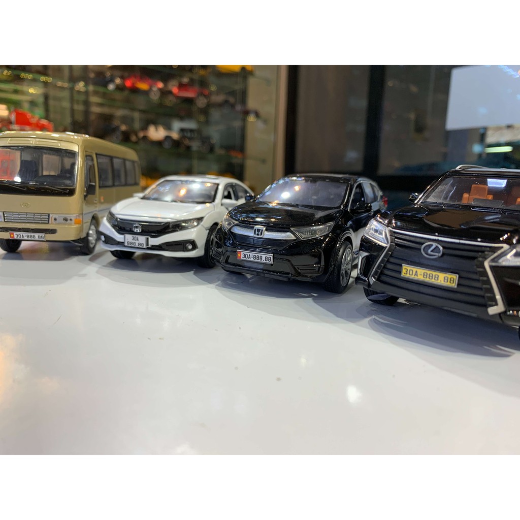 Biển Số Cho Mô Hình Xe bằng Giấy cứng ép Plastic  2 cái