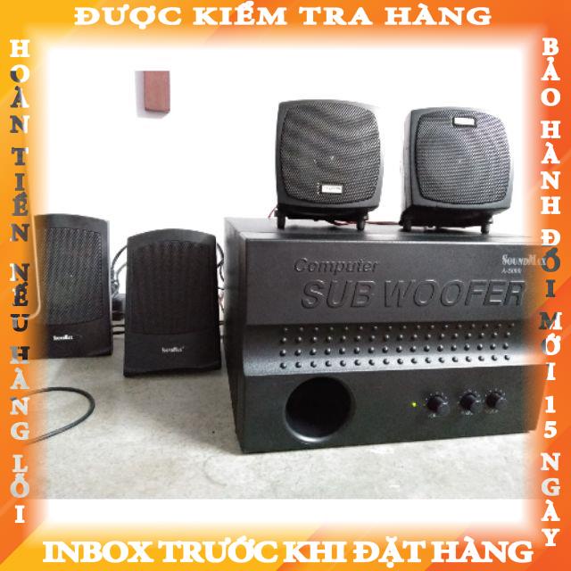 Bộ Loa soundmax A5000 Bass mạnh Đã qua sử dụng-màu đen và bạc- tặng jack 3.5 loại tốt angthuy