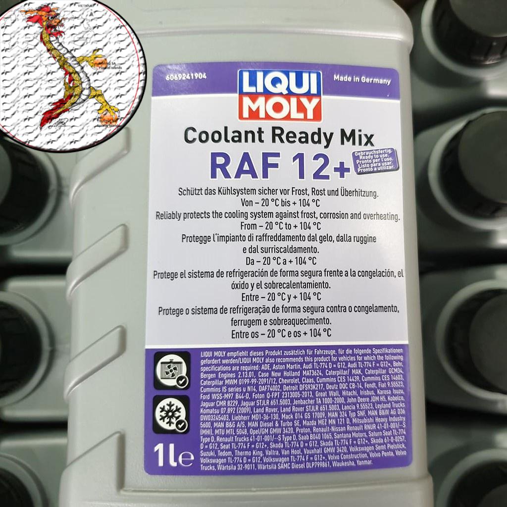 [FreeShip] Nước Làm Mát Cao Cấp Pha Sẵn Liqui Moly Coolant Ready Mix RAF-12 Plus 1L, nước mát liqui chai 1L giá rẻ