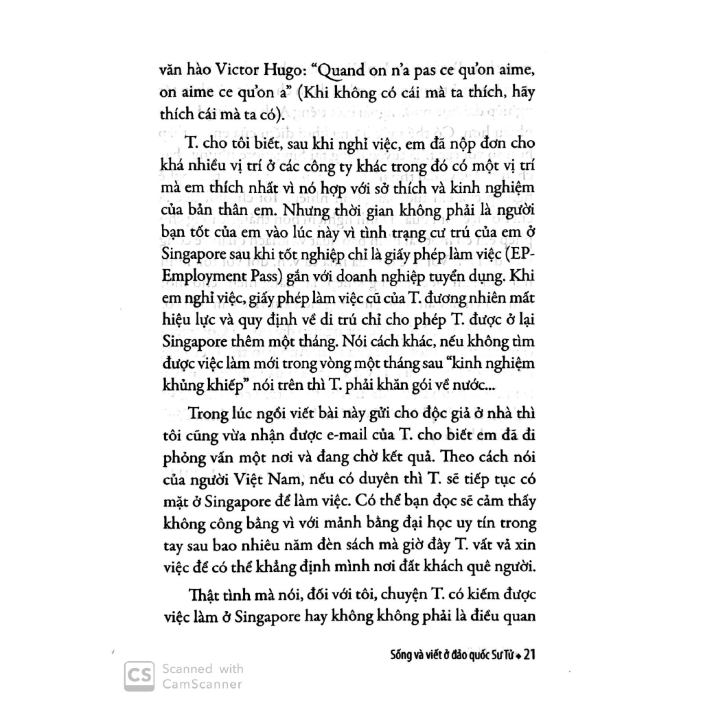 Sách - Sống Và Viết Ở Đảo Quốc Sư Tử