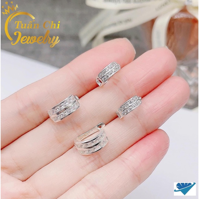 Khuyên Tai Nữ Bạc Ta Kiểu Dáng Bấm Tròn Đơn Giản, Phù Hợp Mọi Lứa Tuổi, Bông Tai Trẻ Em