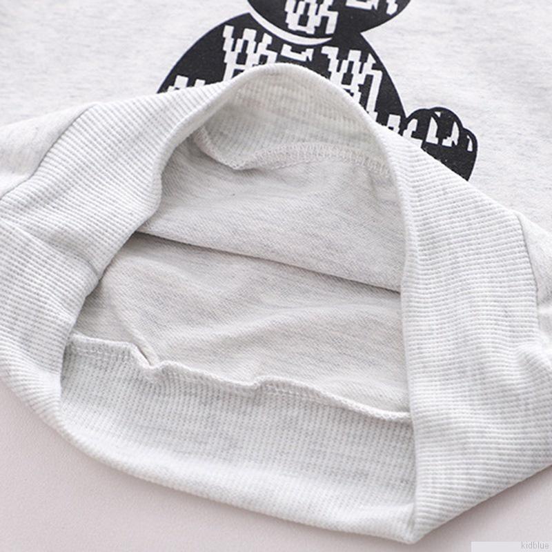 Bộ quần áo sweater vải cotton in hoạt hình thiết kế thời trang phong cách thu đông cho bé